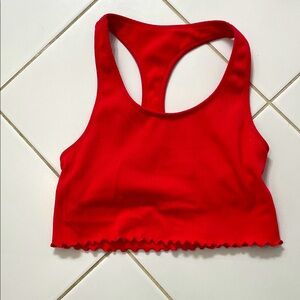 PINK Victoria's Secret Hot Pink Ribbed Top